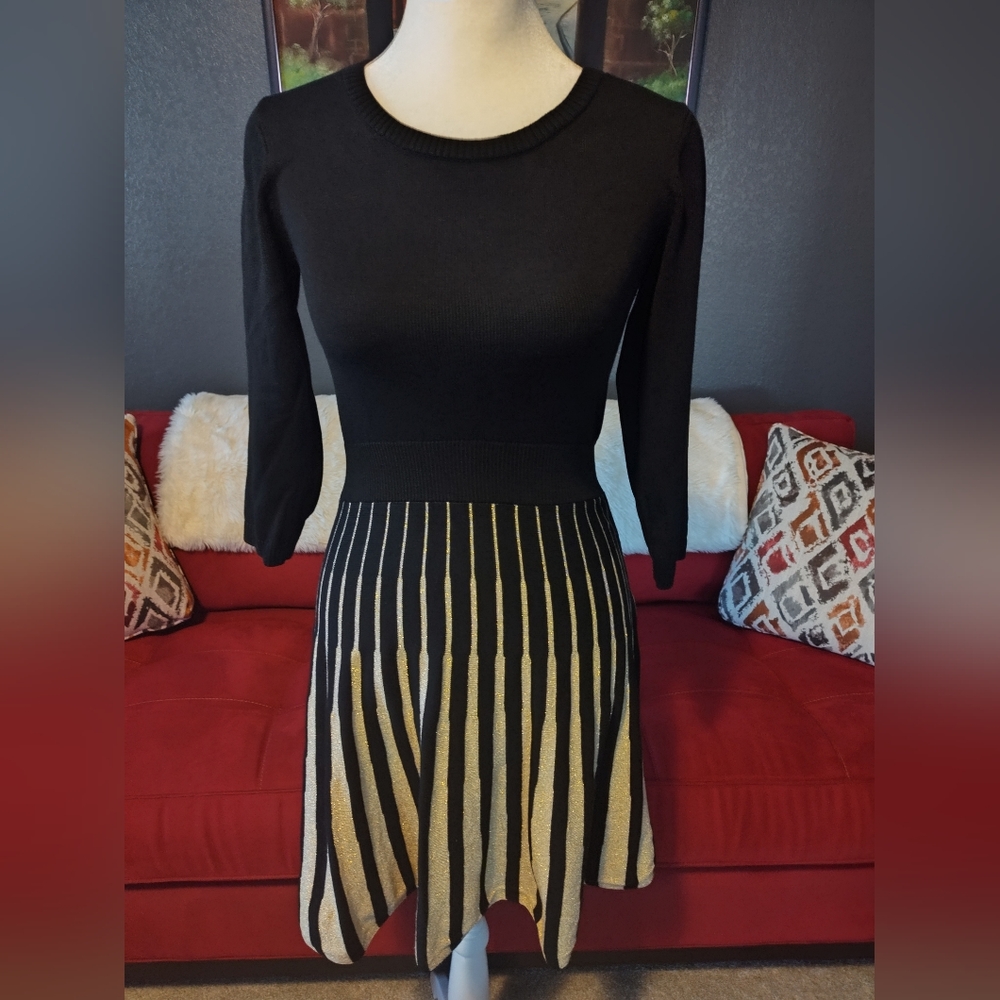 Stylish BCX dress size small black and gold